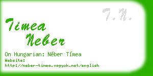 timea neber business card